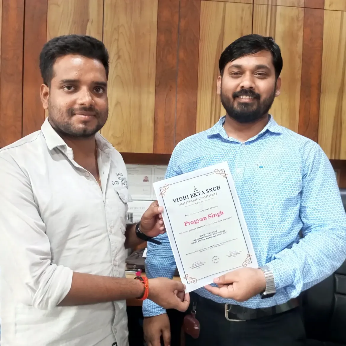 @vidhiektasngh मे अधिवक्ता सदस्या अभियान मे आज माननीय इलाहाबाद उच्च न्यायालय के अधिवक्ता श्री प